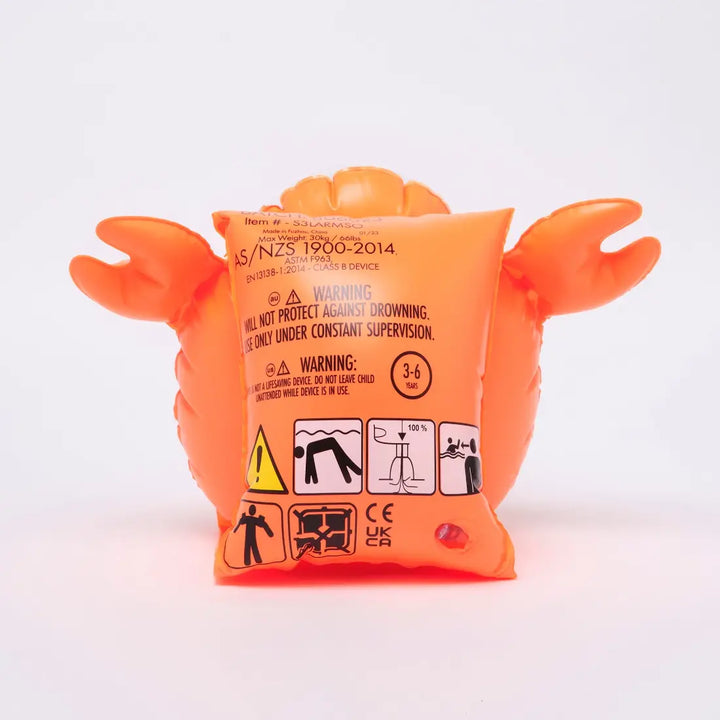 SUNNYLiFE Buddy Float Bands - Sonny the Sea Creature Neon Orange