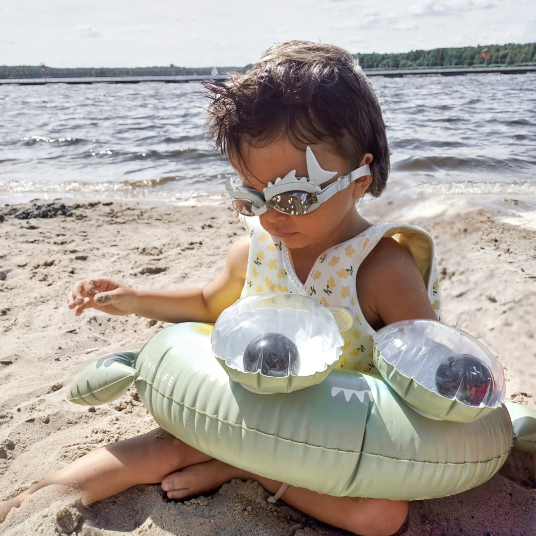 SUNNYLiFE Kiddy Pool Ring - Shark Tribe Khaki