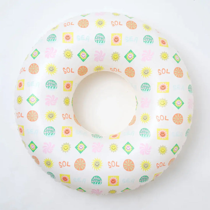 SUNNYLiFE Pool Ring & Ball Set - SmileyWorld Sol Sea