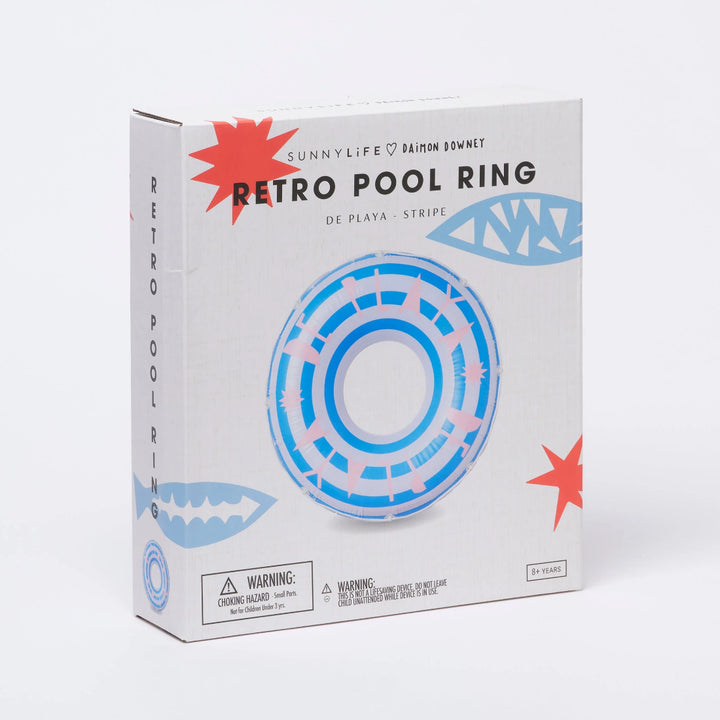 SUNNYLiFE Retro Pool Ring - De Playa Stripe