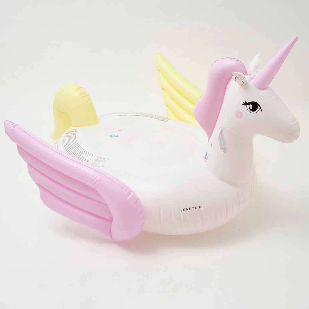 SUNNYLiFE Luxe Ride-On Float - Unicorn Pastel