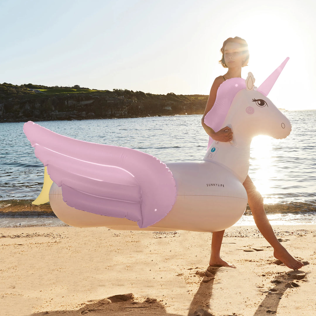 SUNNYLiFE Luxe Ride-On Float - Unicorn Pastel