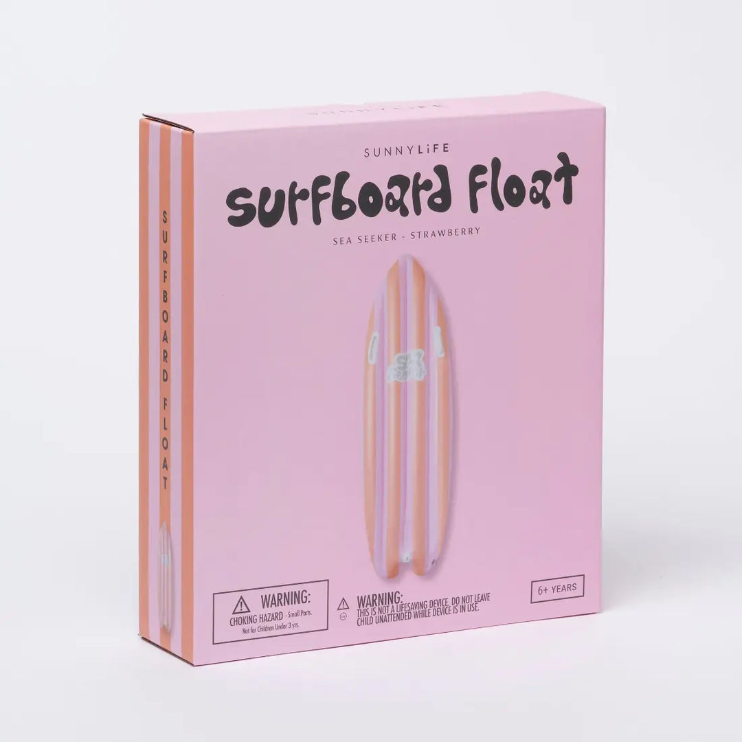 SUNNYLiFE Ride With Me Surfboard Float - Sea Seeker Strawberry