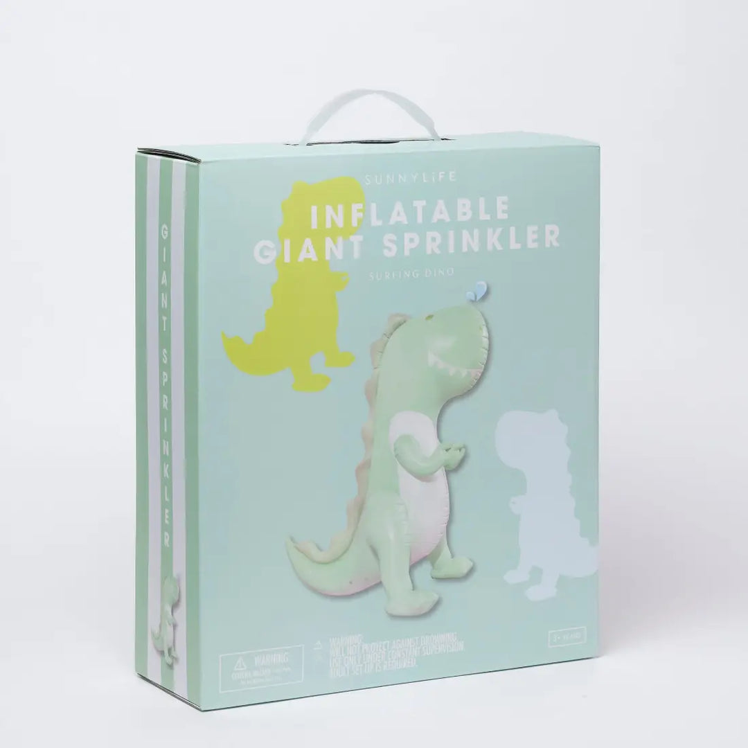 SUNNYLiFE Inflatable Giant Sprinkler - Surfing Dino