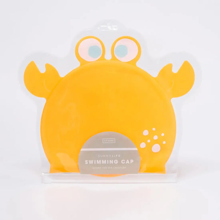 SUNNYLiFE Shaped Swimming Cap - Sonny the Sea Creature Neon Orange