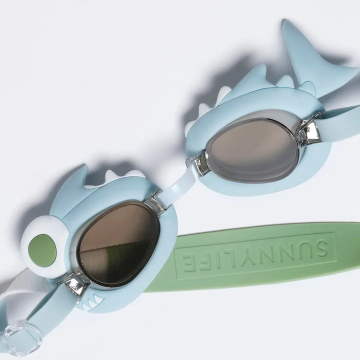 SUNNYLiFE Mini Swim Goggles - Shark Tribe Khaki