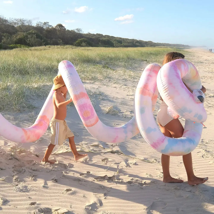 SUNNYLiFE Giant Inflatable Noodle Snake - Tie Dye Tie Dye