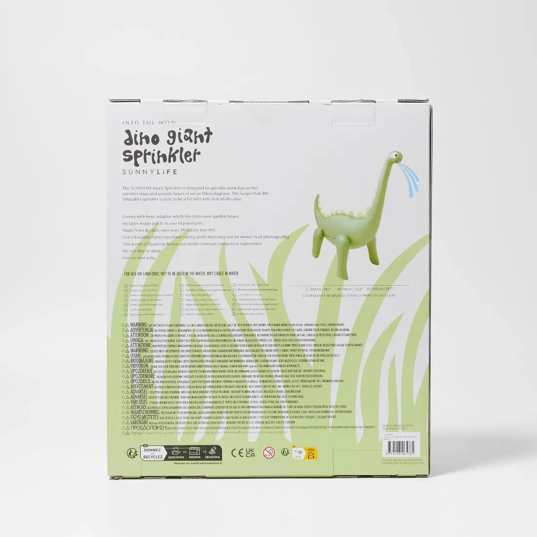 SUNNYLiFE Dino Giant Sprinkler - Into the Wild Khaki