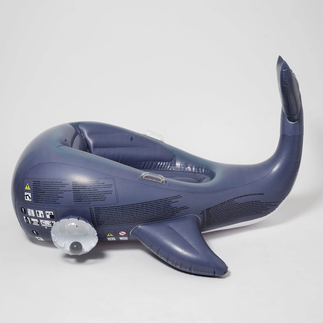 SUNNYLiFE Luxe Ride-On Float - Moby Dick Navy