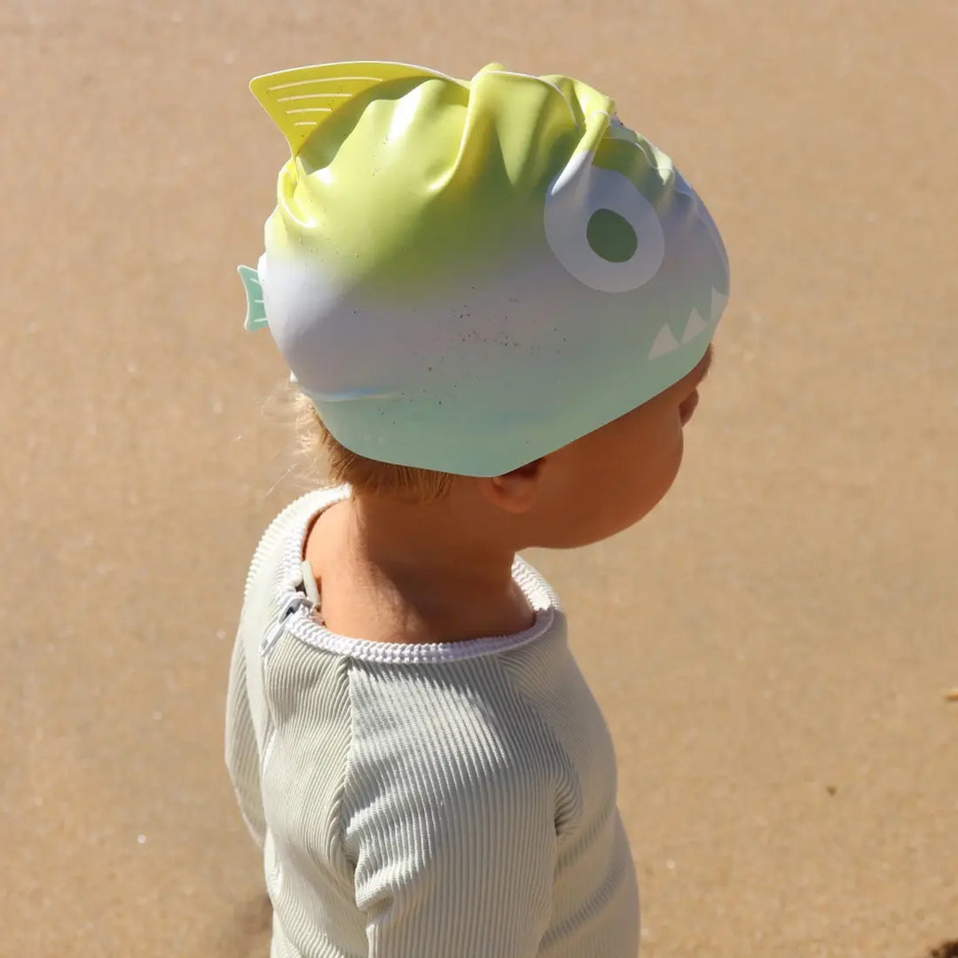 SUNNYLiFE Kids Swimming Cap - Salty the Shark Multi