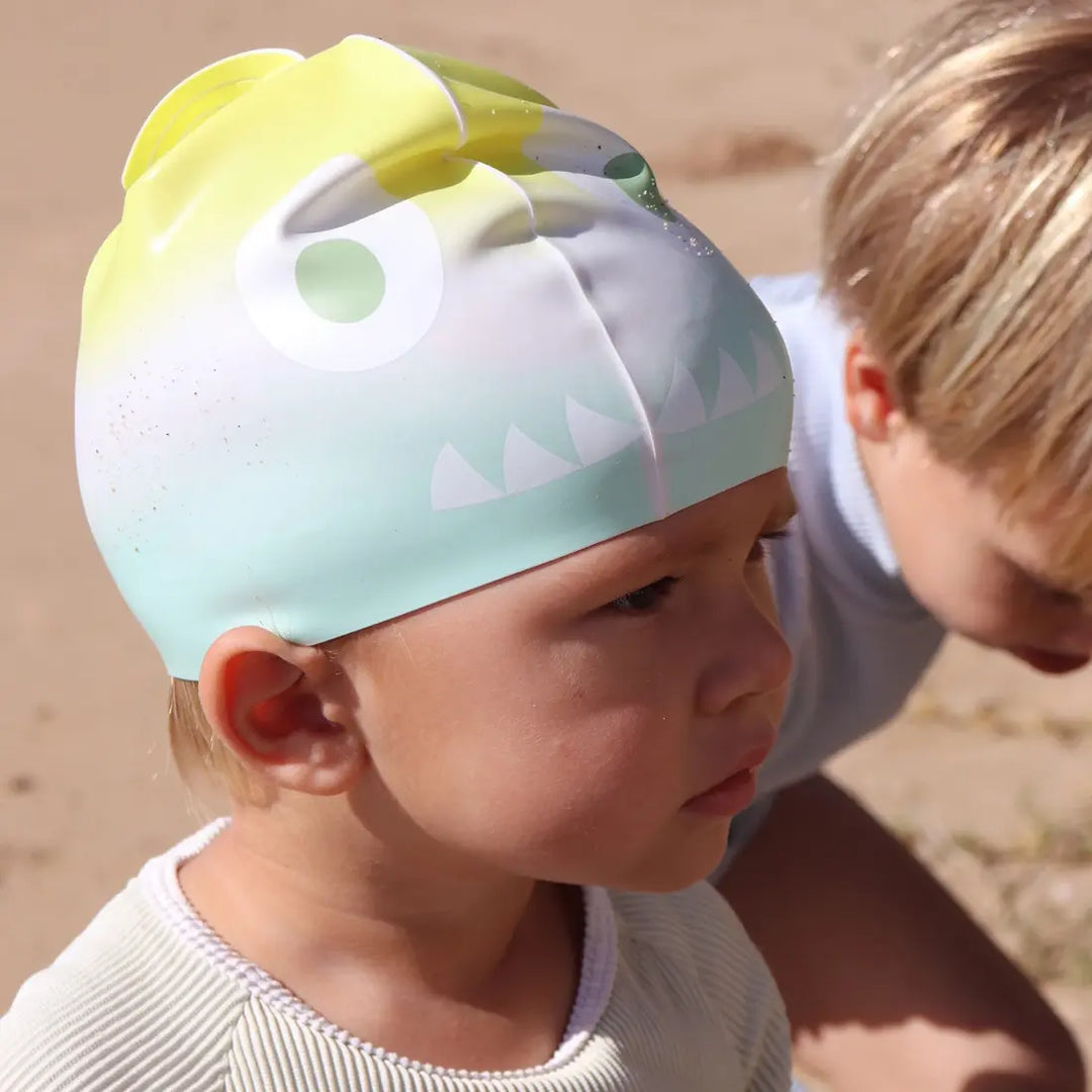 SUNNYLiFE Kids Swimming Cap - Salty the Shark Multi