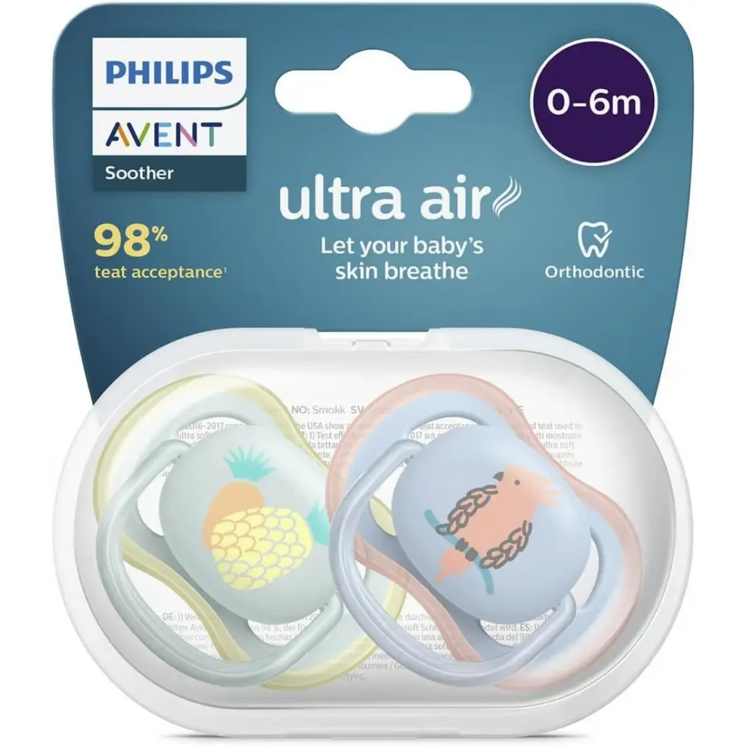 Philips Avent Ultra Air Soother (Blue/Green) (0-6m) (Twin Pack)