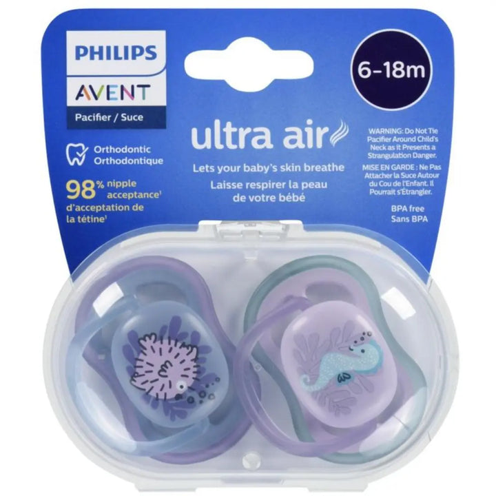 Philips Avent Ultra Air Soother (Seahorse/Pufferfish) (6-18m) (Twin Pack)