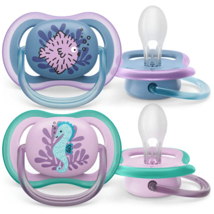 Philips Avent Ultra Air Soother (Seahorse/Pufferfish) (6-18m) (Twin Pack)