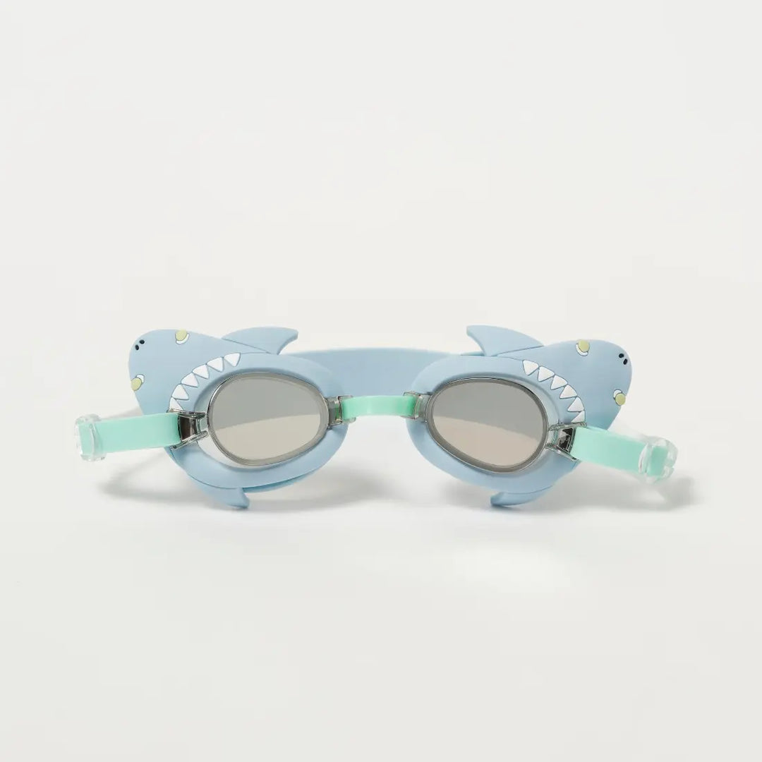 SUNNYLiFE Salty the Shark Mini Swim Goggles - Aqua