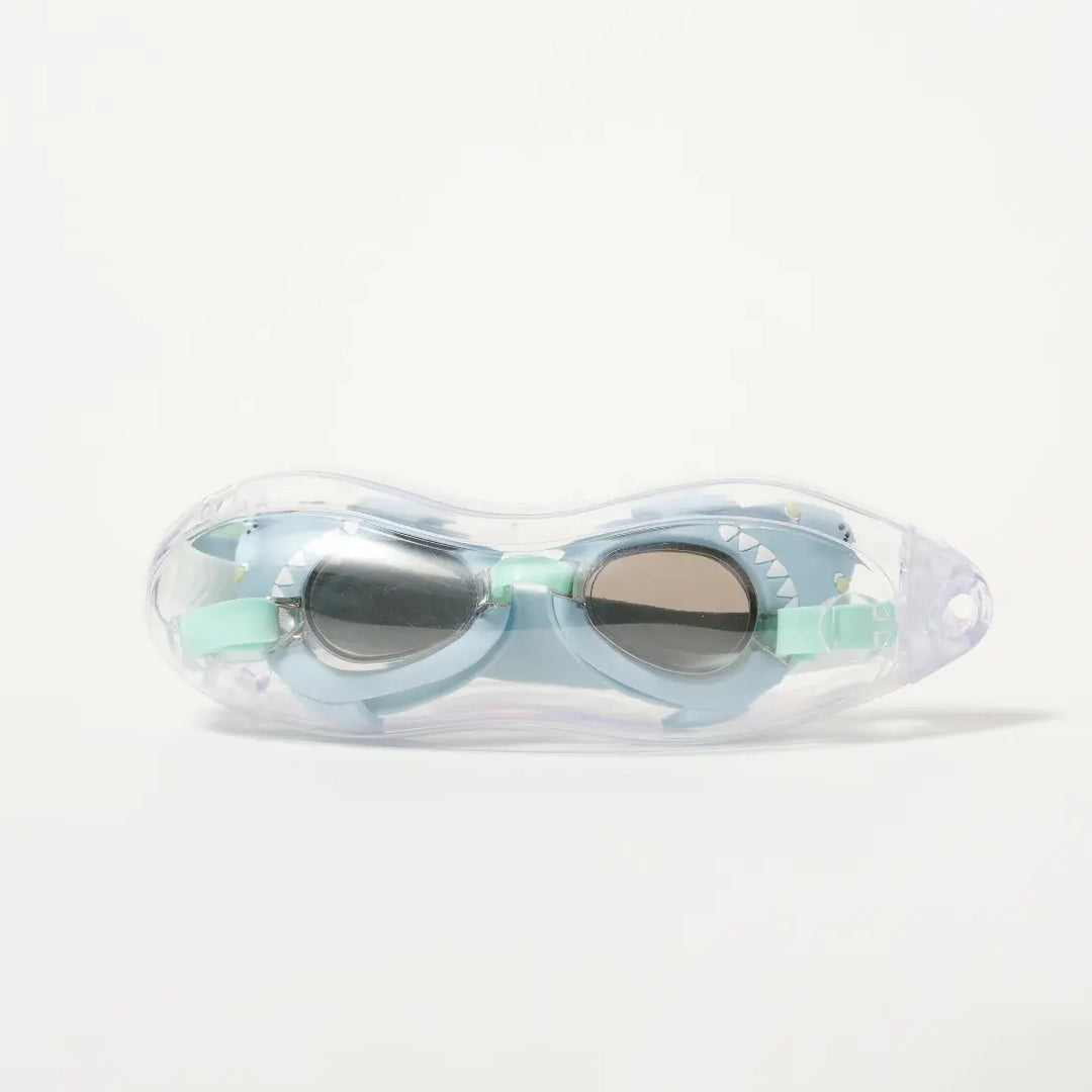 SUNNYLiFE Salty the Shark Mini Swim Goggles - Aqua