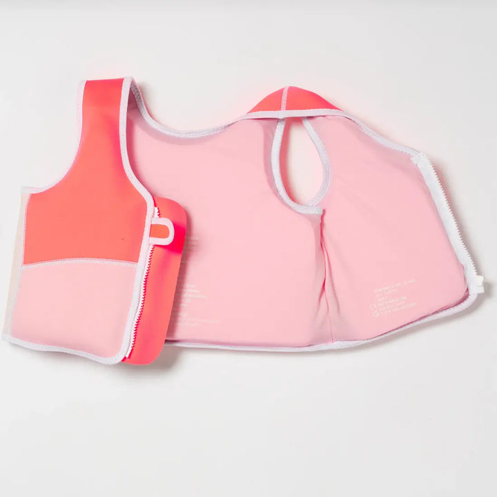 SUNNYLiFE Melody the Mermaid Swim Vest (3-6) - Neon Strawberry