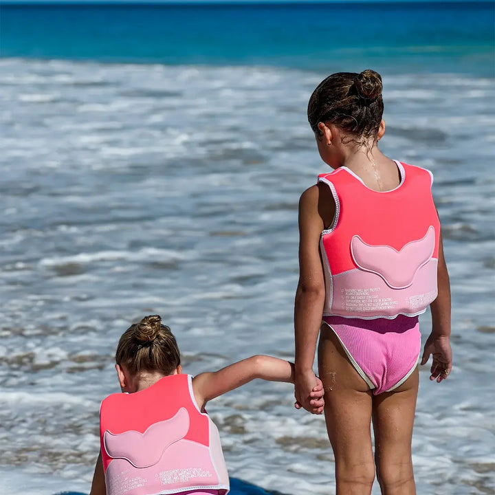 SUNNYLiFE Melody the Mermaid Swim Vest (3-6) - Neon Strawberry