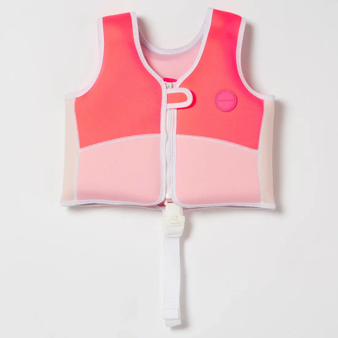 SUNNYLiFE Melody the Mermaid Swim Vest (2-3) - Neon Strawberry
