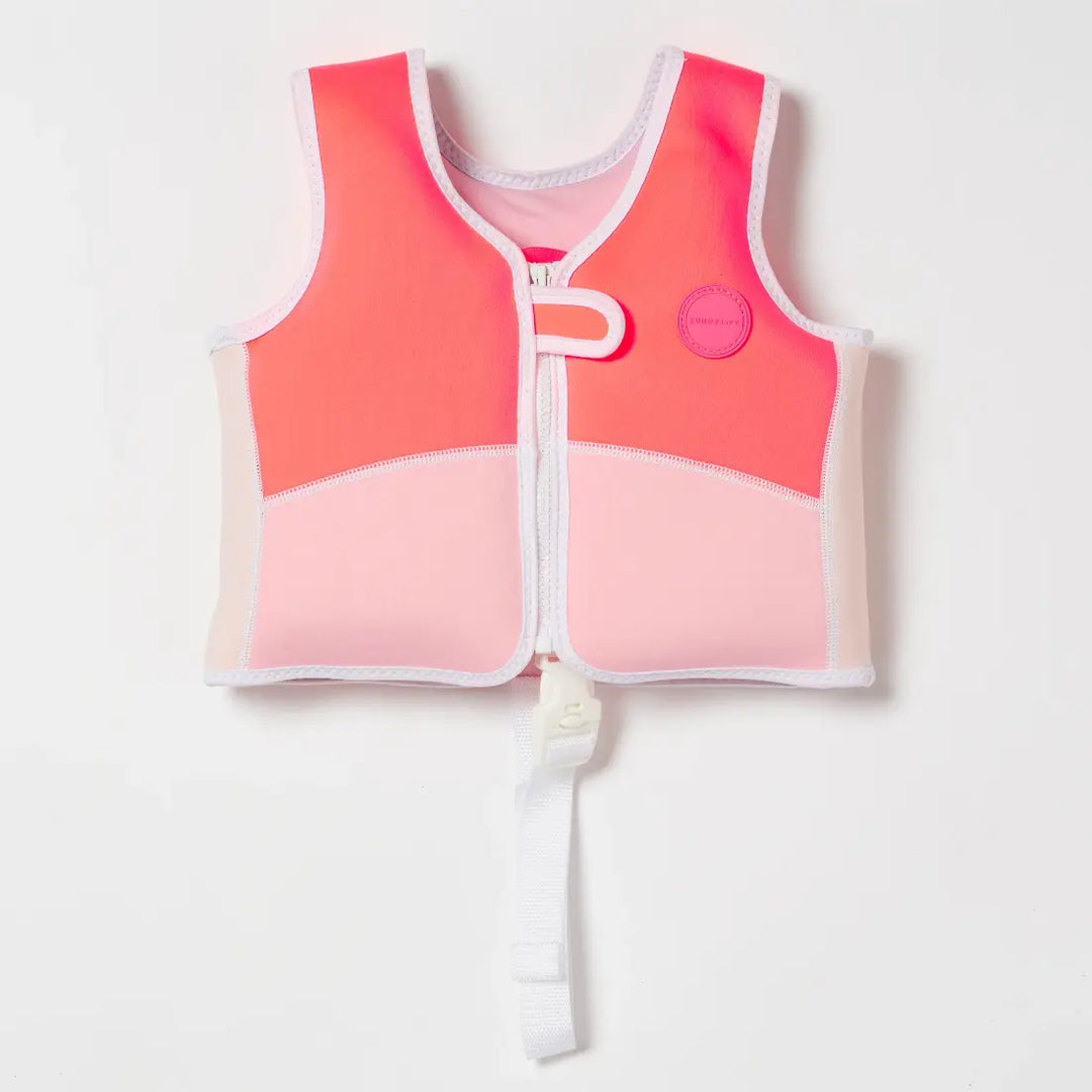 SUNNYLiFE Melody the Mermaid Swim Vest (1-2) - Neon Strawberry