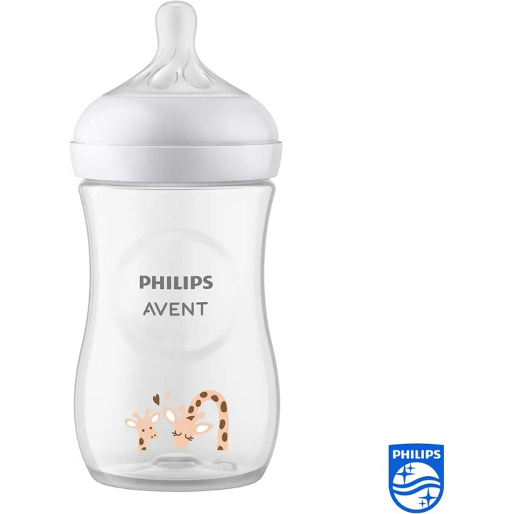 Philips Avent Natural Response Bottle (Giraffe) (1M+) - 9oz/260ml (Single Pack)