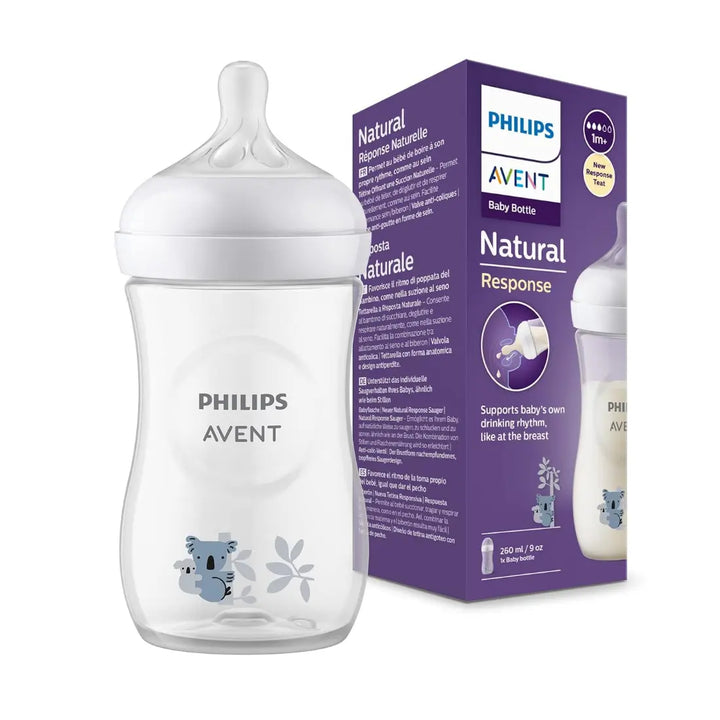 Philips Avent Natural Response Bottle (Koala)  (1M+) - 9oz/260ml (Single Pack)