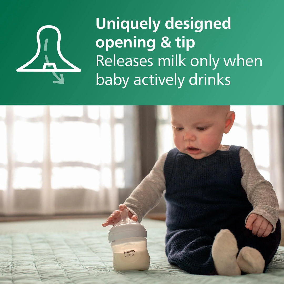 Philips Avent Natural Response Glass Baby Bottle – 120ml (0-3m)