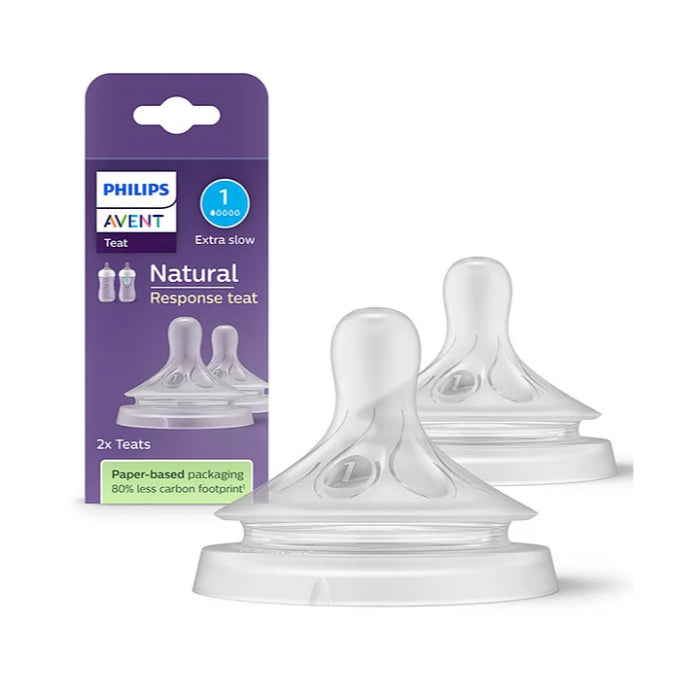 Philips Avent Natural Response Teat Flow 1 - Extra Slow (Twin Pack)