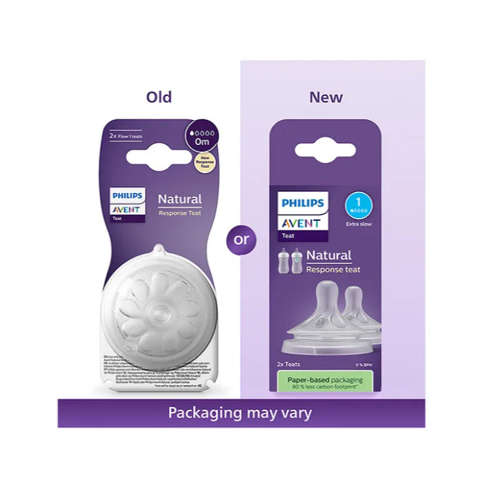 Philips Avent Natural Response Teat Flow 1 - Extra Slow (Twin Pack)