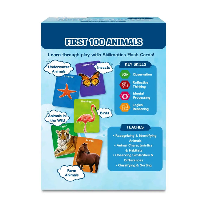 Skillmatics Flash Cards First 100 Animals