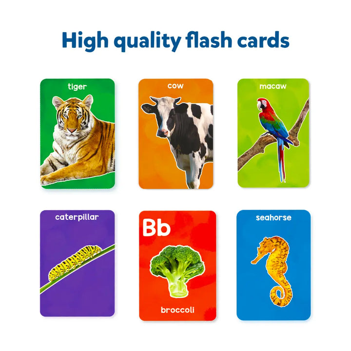 Skillmatics Flash Cards Combo First 100 Animals | Letters & First 100 Words