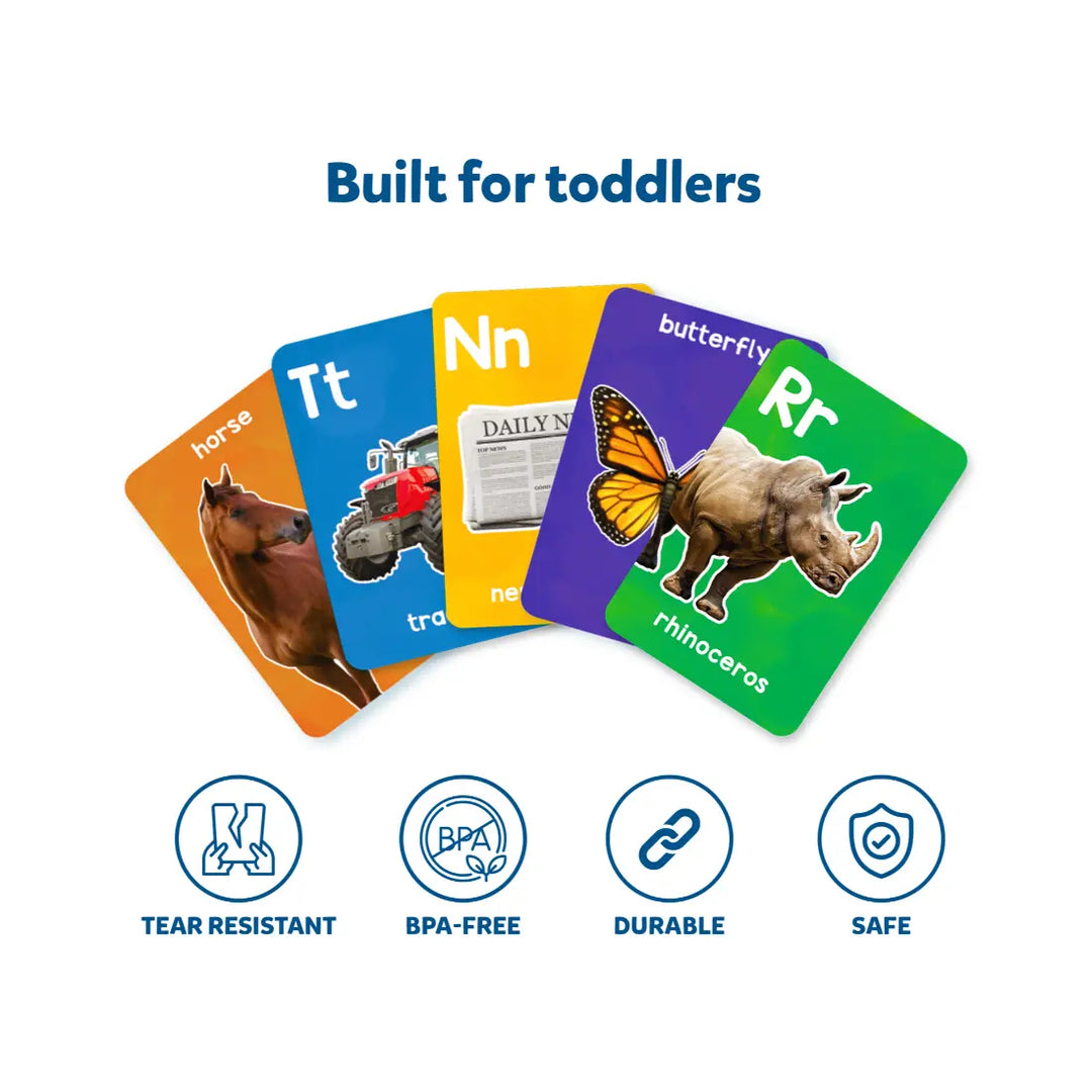 Skillmatics Flash Cards Combo First 100 Animals | Letters & First 100 Words