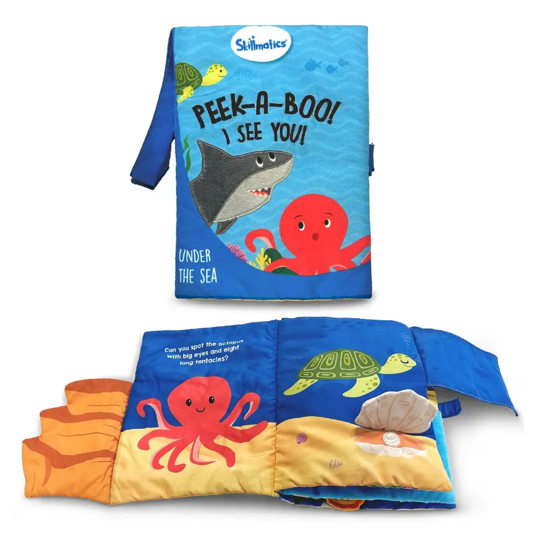 Skillmatics Peek-A-Boo Cloth Book Under The Sea