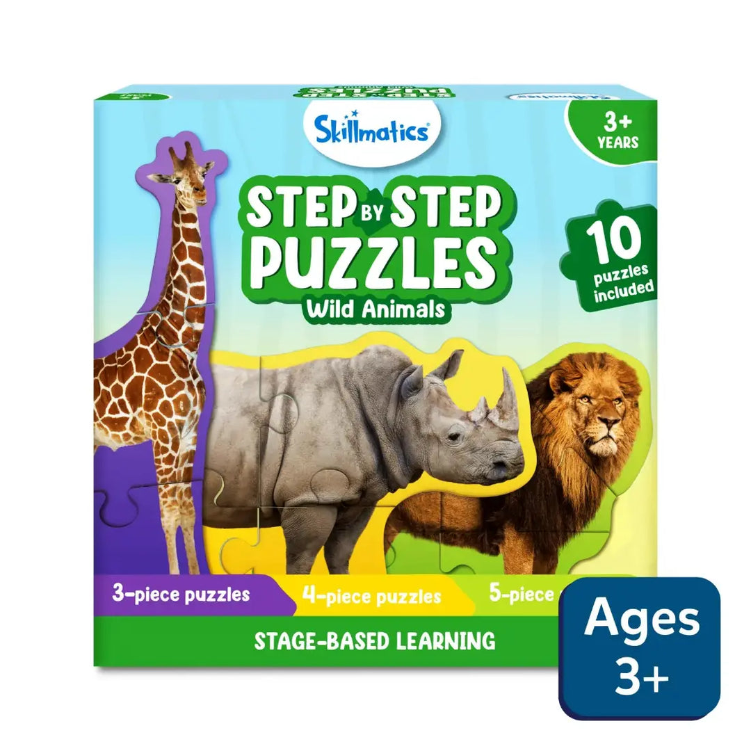 Skillmatics Step By Step Puzzles Wild Animals