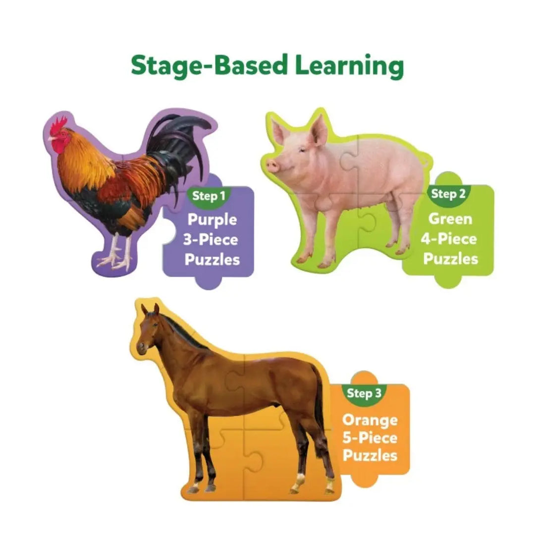 Skillmatics Step By Step Puzzles Farm Animals