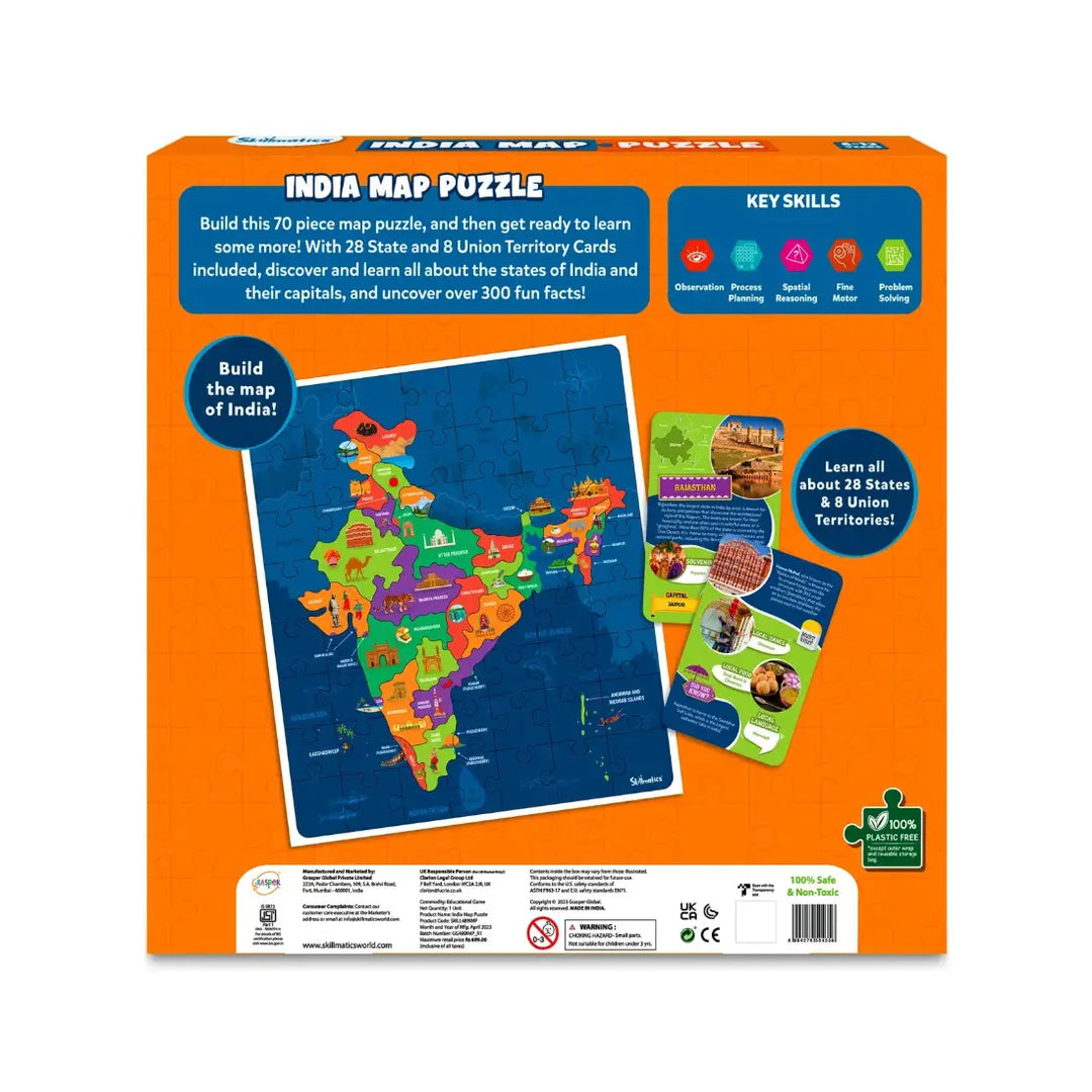 Skillmatics India Map Puzzle