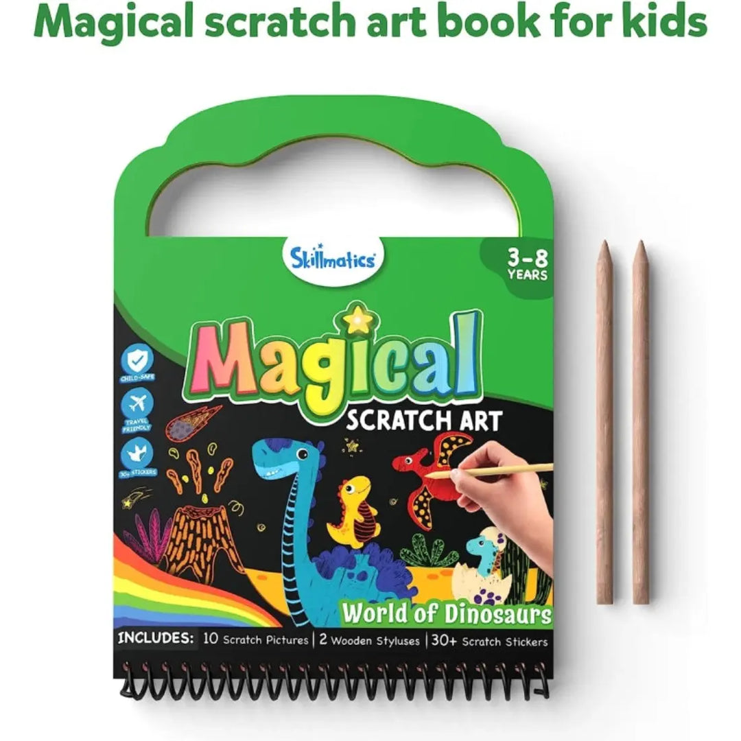 Skillmatics Magical Scratch Art World Of Dinosaurs