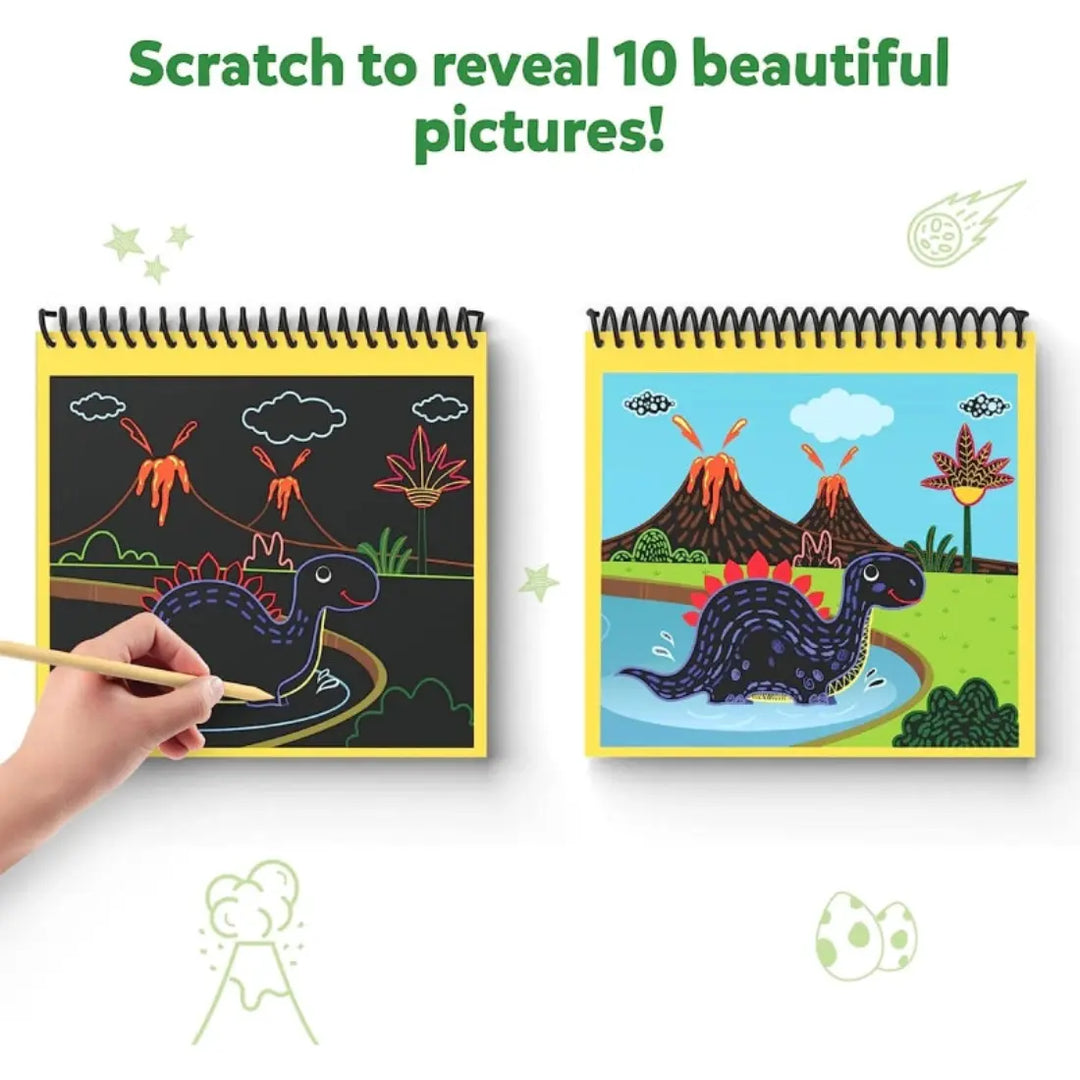 Skillmatics Magical Scratch Art World Of Dinosaurs