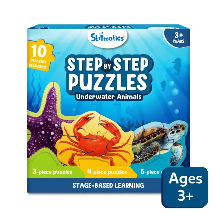 Skillmatics Step By Step Puzzles Underwater Animals