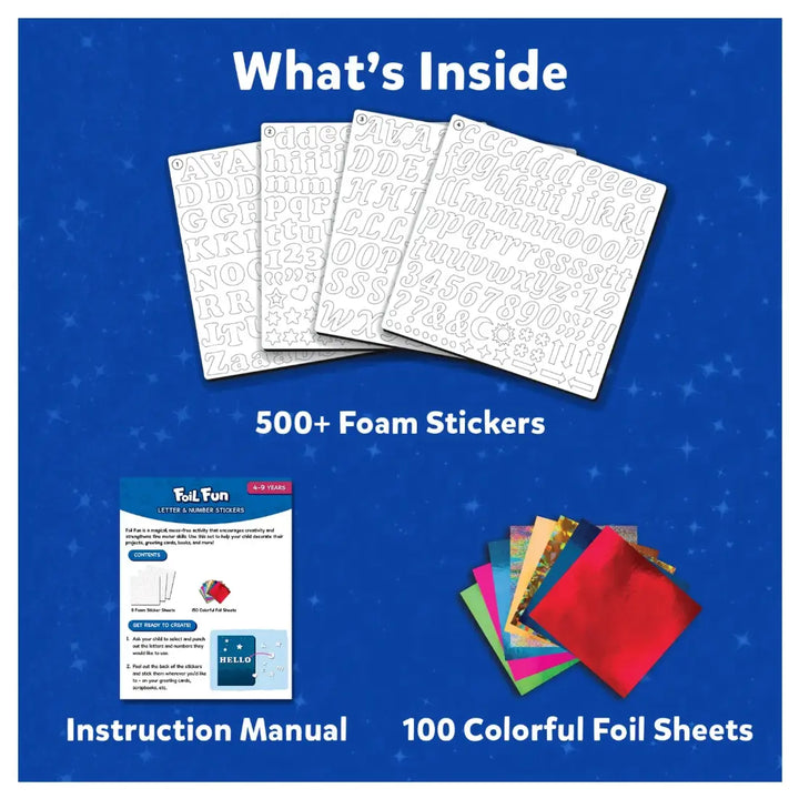 Skillmatics Foil Fun Letter & Number Stickers