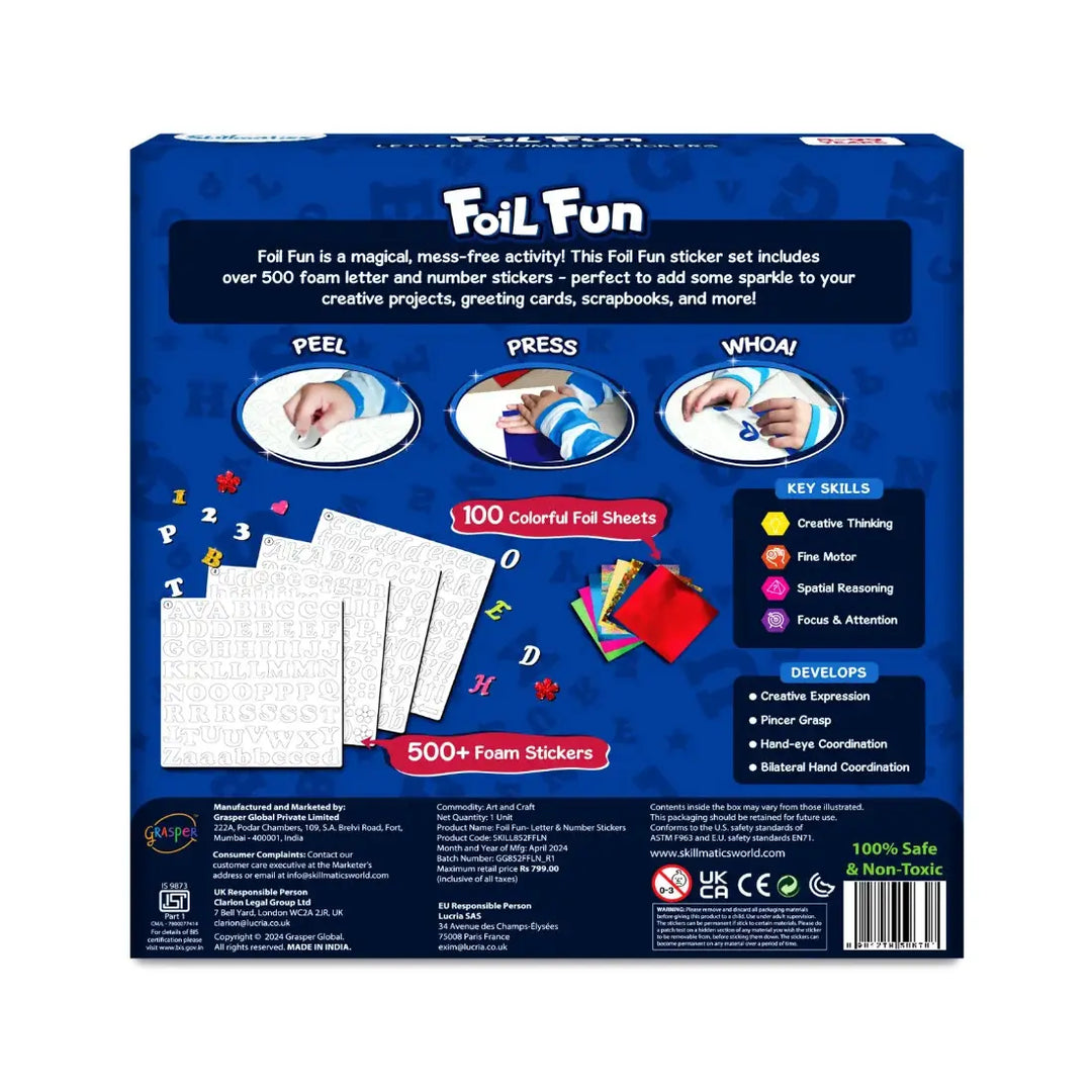 Skillmatics Foil Fun Letter & Number Stickers