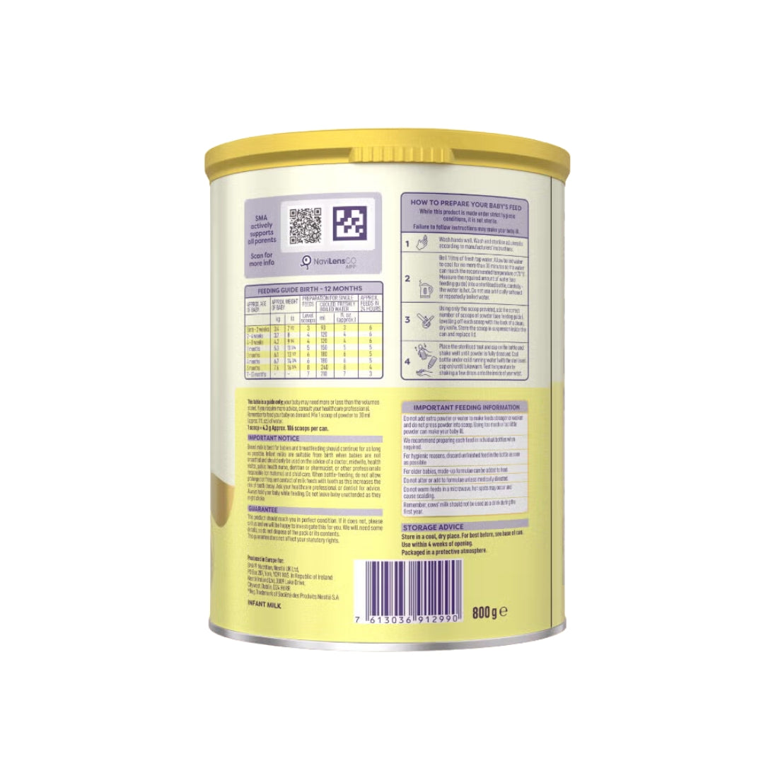 SMA stage 1 infant formula