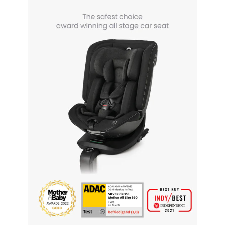 Silver Cross Motion All Size Car Seat with side-impact protection
