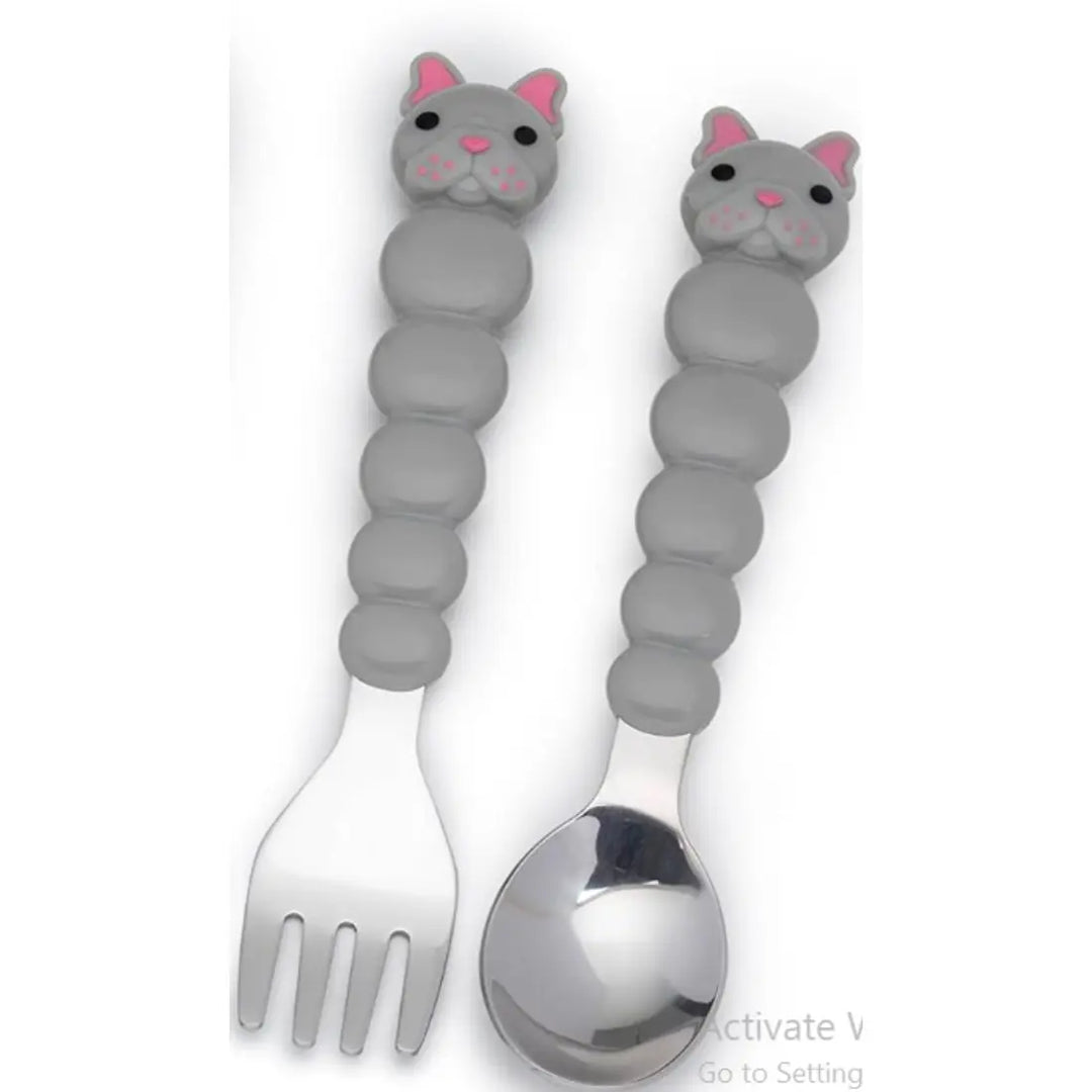 melii Spoon & Fork with Case - Bulldog