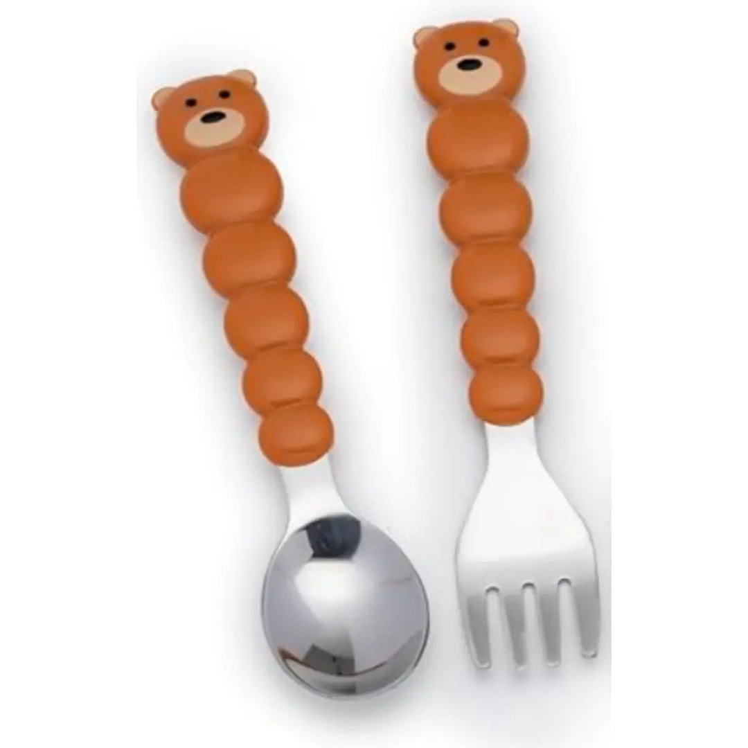 melii Spoon & Fork with Case - Bear