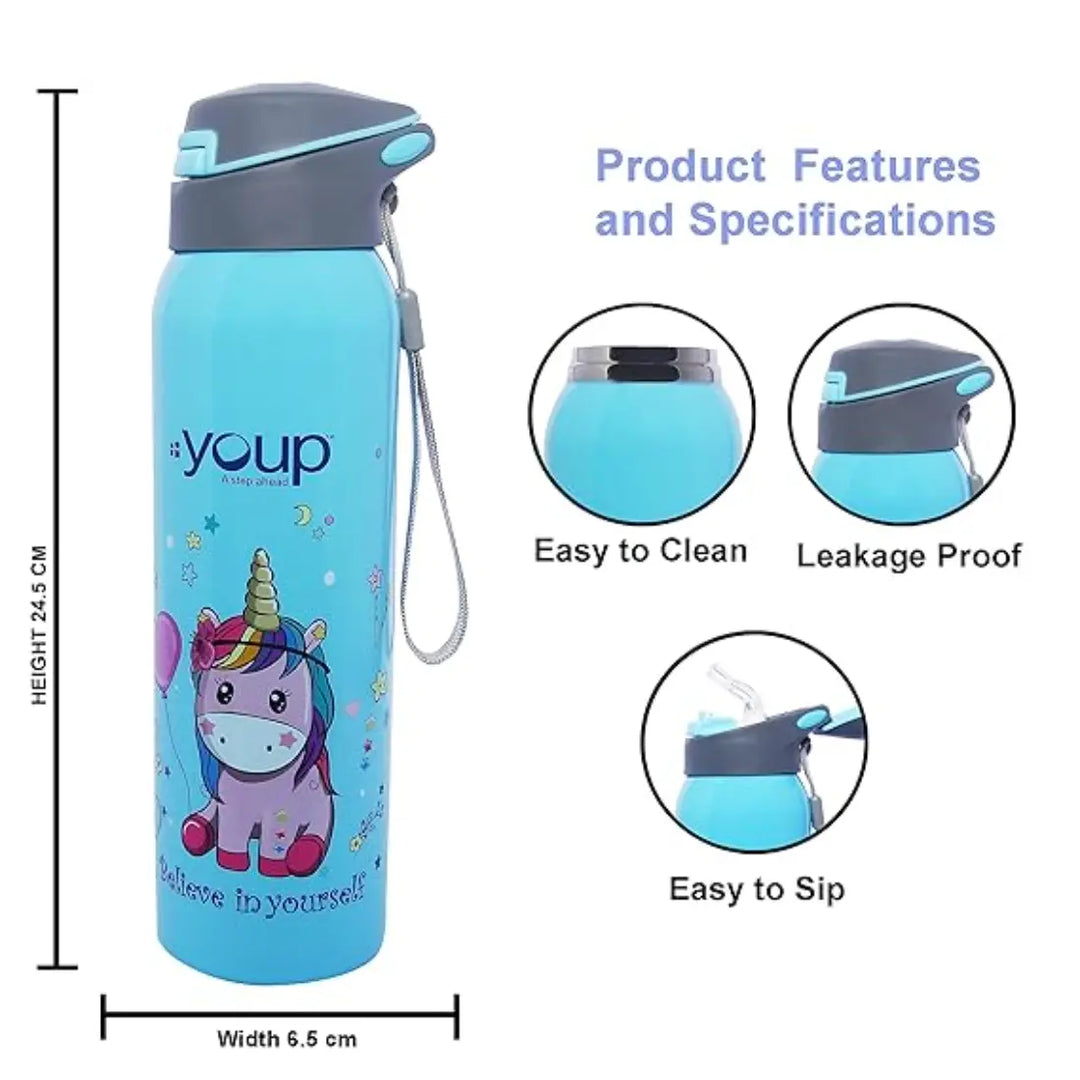 Magical Unicorn Stainless Steel Bottle - Gypsy (500 ml) - Blue