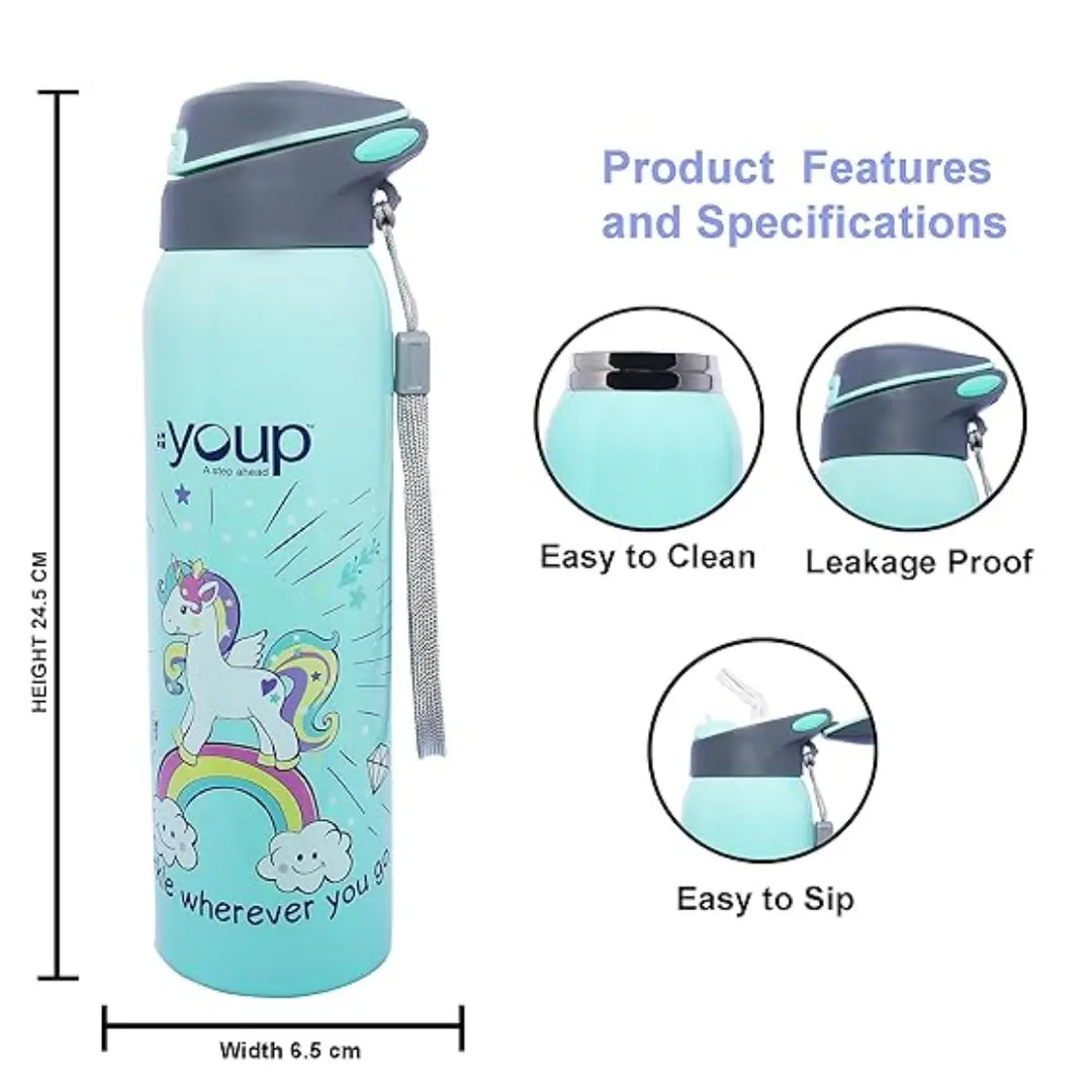 Magical Unicorn Stainless Steel Bottle - Gypsy (500 ml) - Green