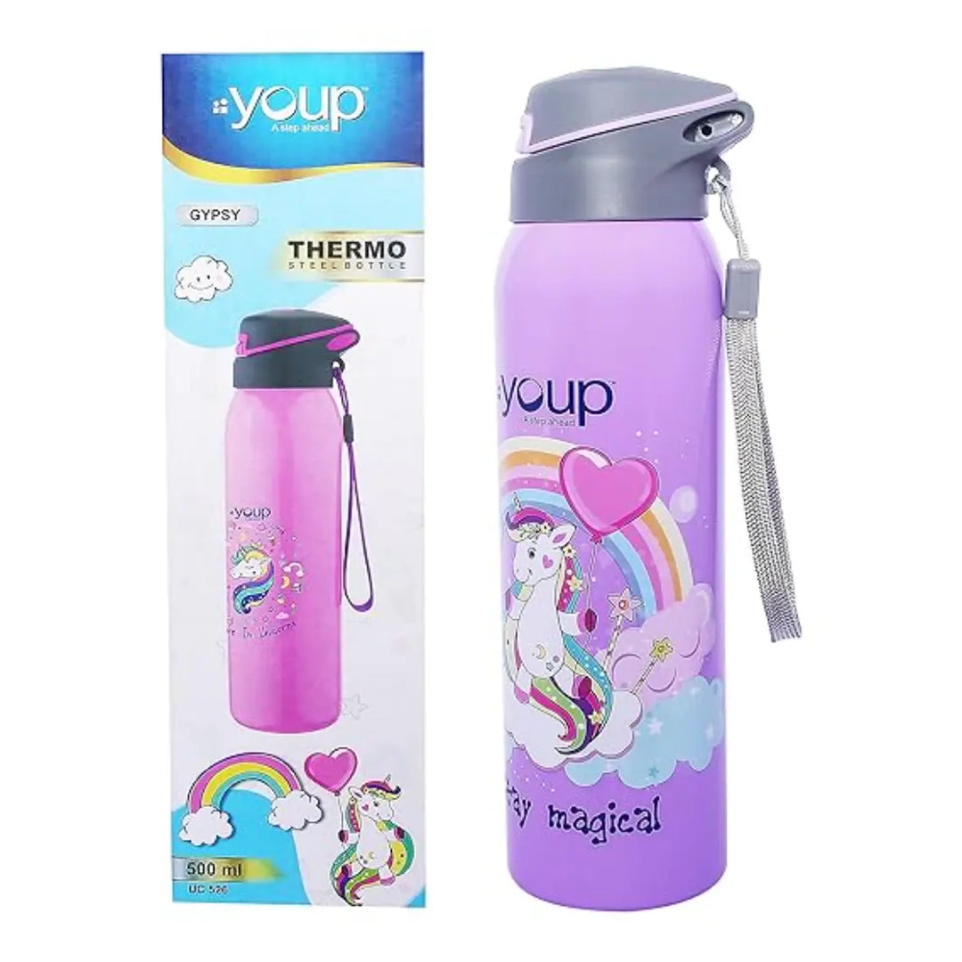 Magical Unicorn Stainless Steel Bottle - Gypsy (500 ml) - Purple