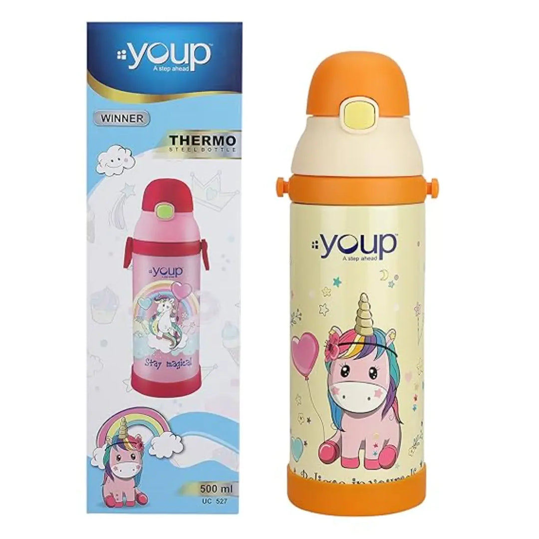 Magical Unicorn Stainless Steel Bottle - Winner (500 ml) - Orange