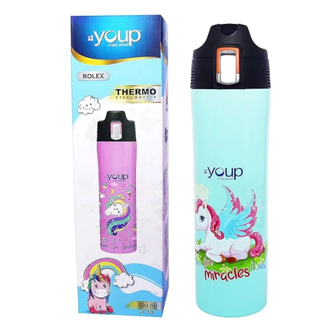 Magical Unicorn Stainless Steel Bottle - Rolex (500ml) - Green